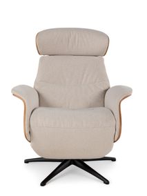 Relaxfauteuil medium CLEMENT - Beige/Walnoot THC-40-001-TZ