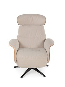 Relaxfauteuil medium CLEMENT - Beige/Walnoot THC-40-001-TZ