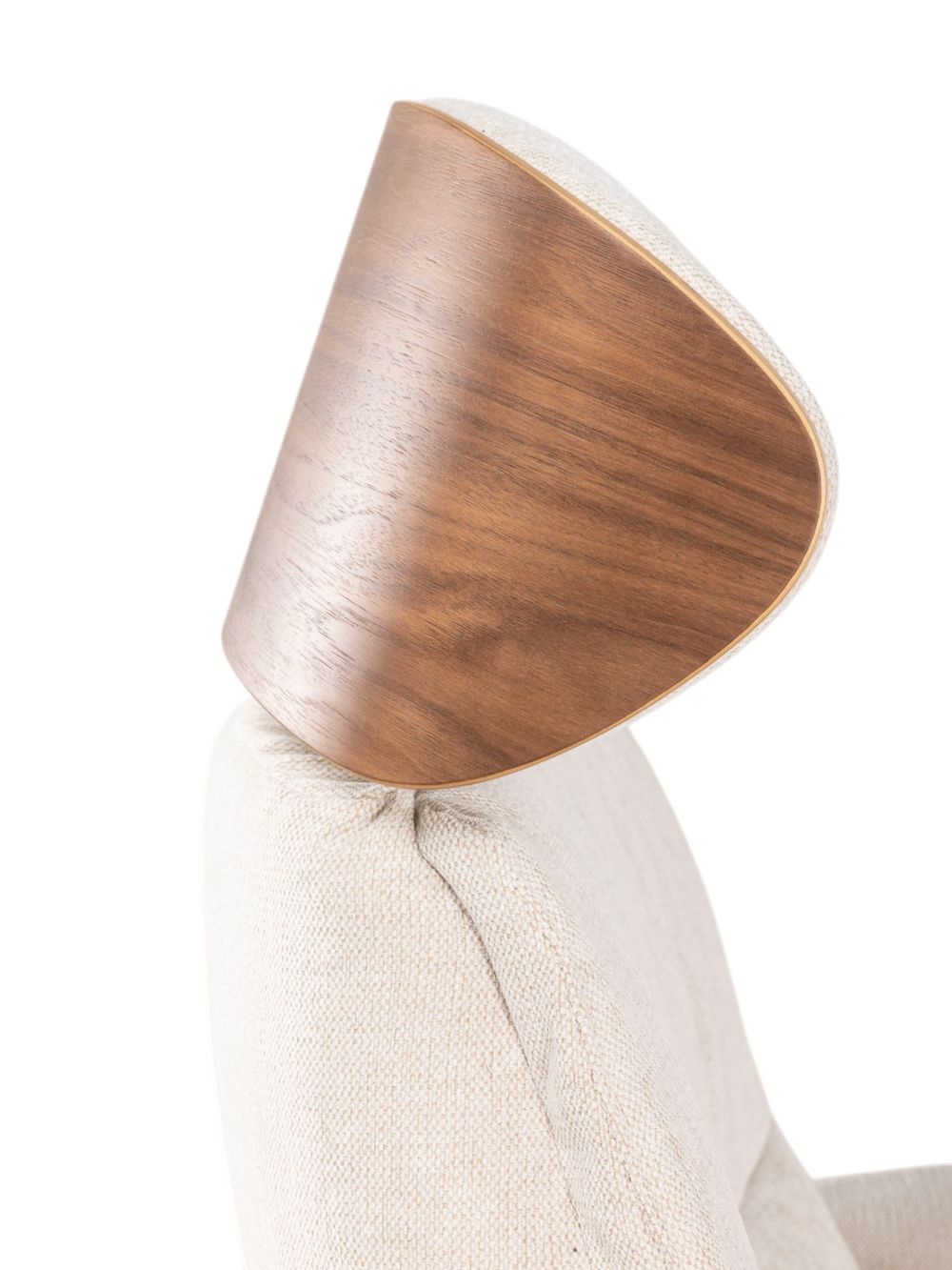 Relaxfauteuil medium CLEMENT - Beige/Walnoot THC-40-001-TZ