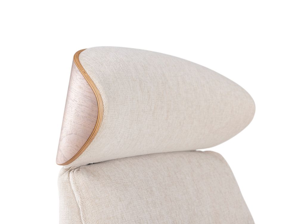 Relaxfauteuil medium CLEMENT - Beige/Walnoot THC-40-001-TZ