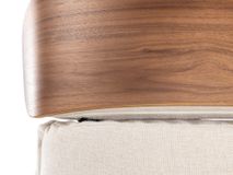 Relaxfauteuil medium CLEMENT - Beige/Walnoot THC-40-001-TZ