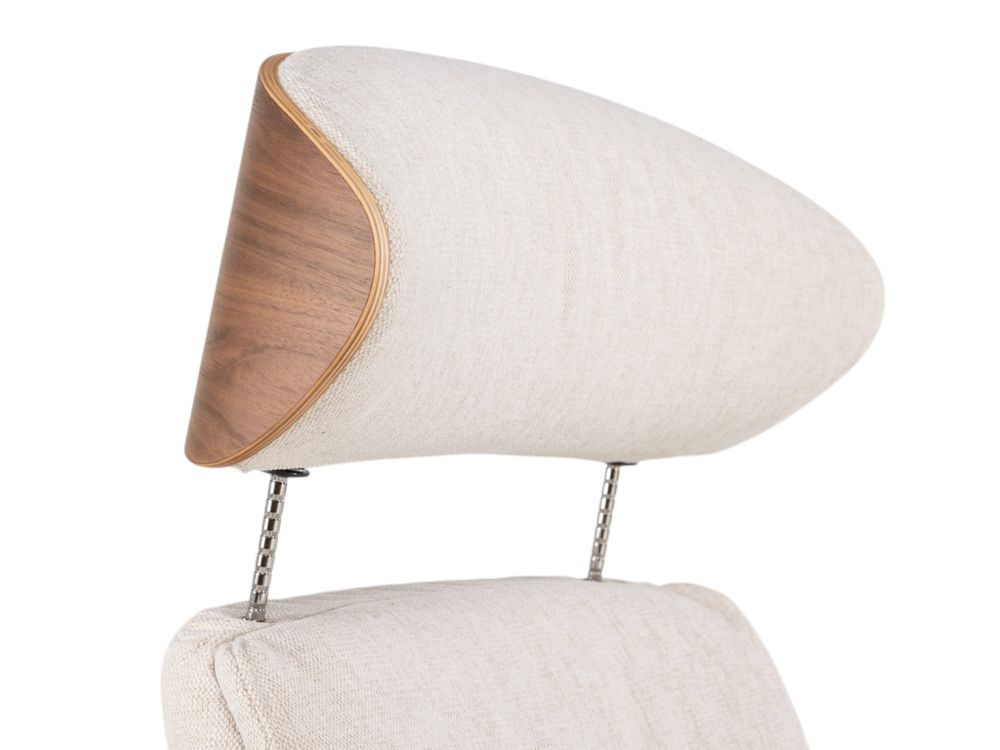 Relaxfauteuil medium CLEMENT - Beige/Walnoot THC-40-001-TZ