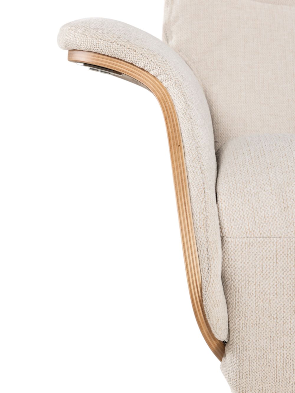 Relaxfauteuil medium CLEMENT - Beige/Walnoot THC-40-001-TZ