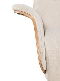 Relaxfauteuil medium CLEMENT - Beige/Walnoot THC-40-001-TZ