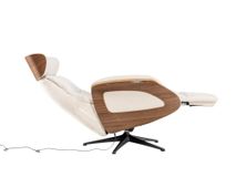 Relaxfauteuil medium CLEMENT - Beige/Walnoot THC-40-001-TZ