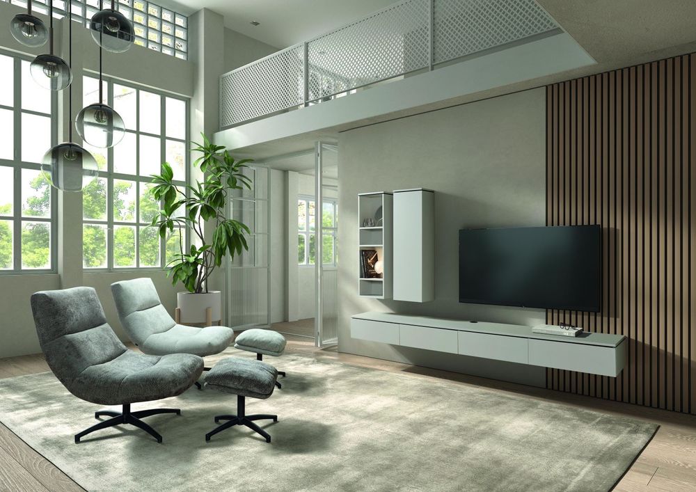 Hangend tv-meubel STUTTGART - Ivory MXF-297-000006