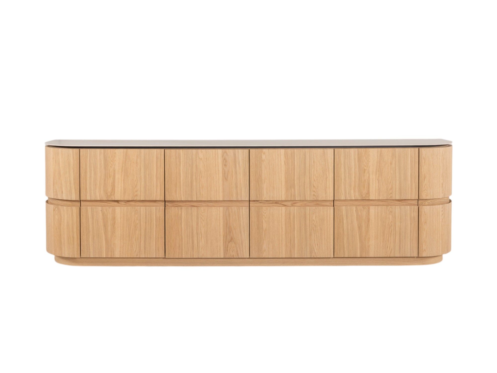 Dressoir HANA - Naturel eikenfineer/Keramiek