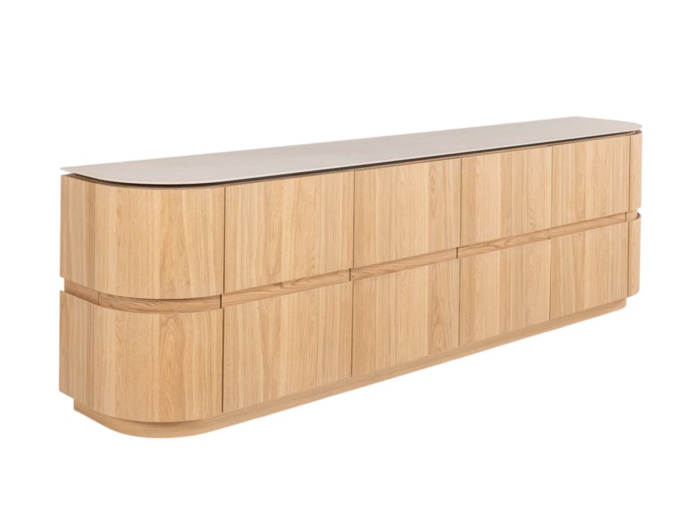 Dressoir HANA - Naturel eikenfineer/Keramiek CRE-4-001-NAT