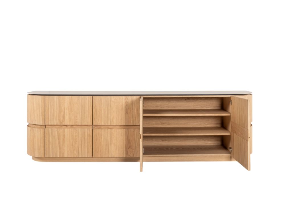 Dressoir HANA - Naturel eikenfineer/Keramiek CRE-4-001-NAT