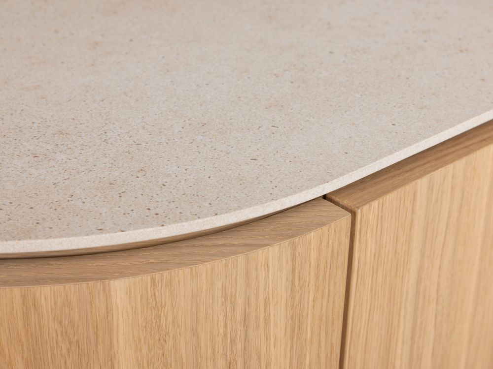 Dressoir HANA - Naturel eikenfineer/Keramiek CRE-4-001-NAT