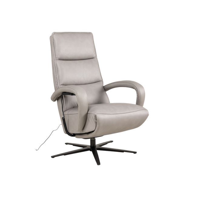 Elektrische relaxfauteuil VIVA - Grijs leder