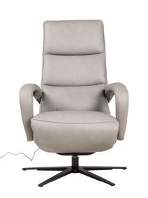 Elektrische relaxfauteuil VIVA - Grijs leder HKL-25-001-S-VIAL