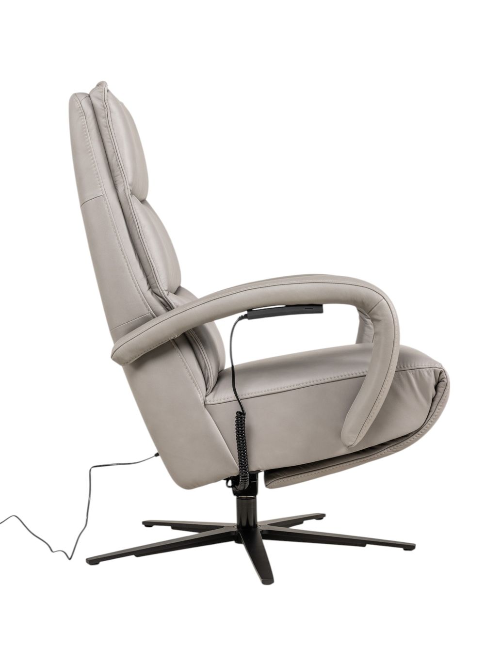 Elektrische relaxfauteuil VIVA - Grijs leder HKL-25-001-S-VIAL