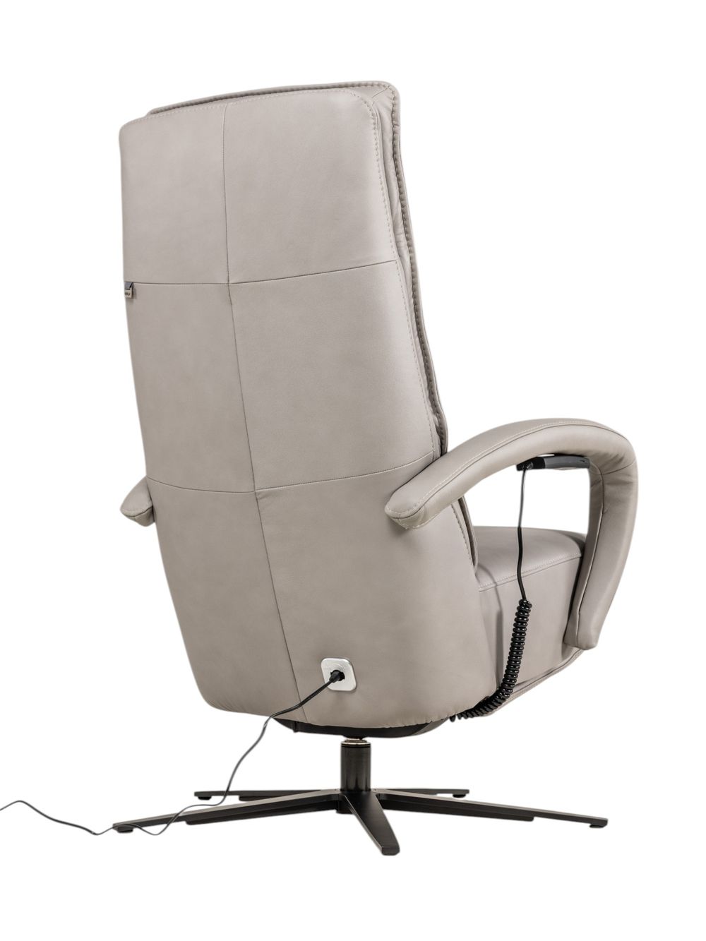 Elektrische relaxfauteuil VIVA - Grijs leder HKL-25-001-S-VIAL