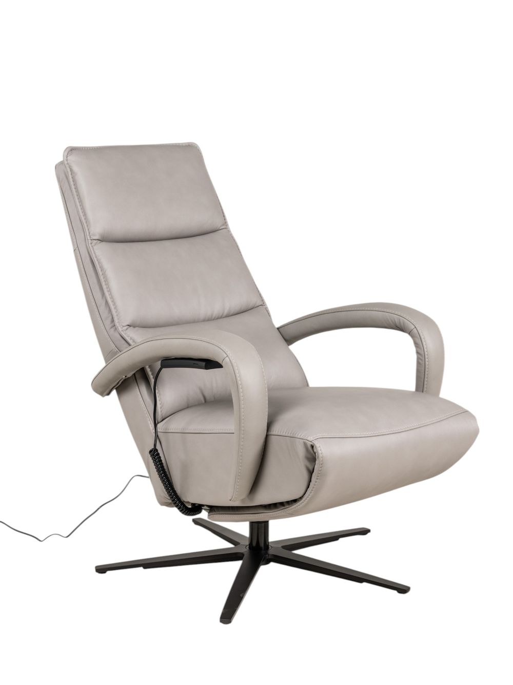 Elektrische relaxfauteuil VIVA - Grijs leder HKL-25-001-S-VIAL