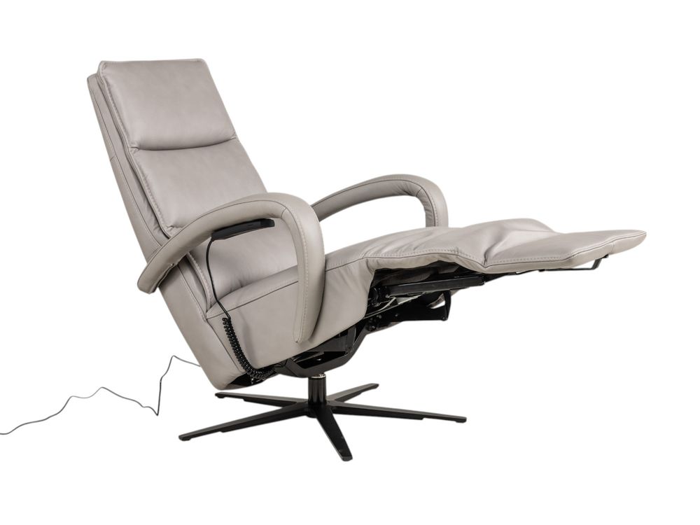 Elektrische relaxfauteuil VIVA - Grijs leder HKL-25-001-S-VIAL