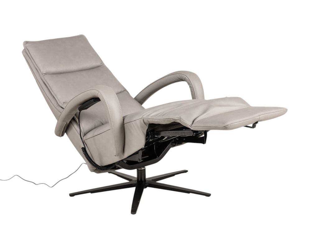 Elektrische relaxfauteuil VIVA - Grijs leder HKL-25-001-S-VIAL