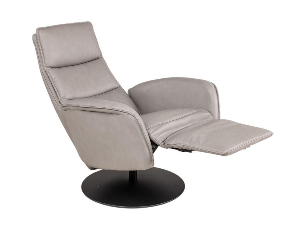 Relaxfauteuil VIVA - Grijs leder HKL-25-002-M-VIAL