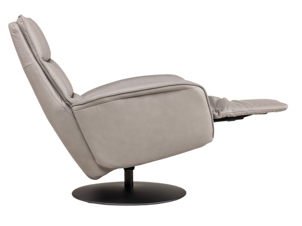 Relaxfauteuil VIVA - Grijs leder HKL-25-002-M-VIAL