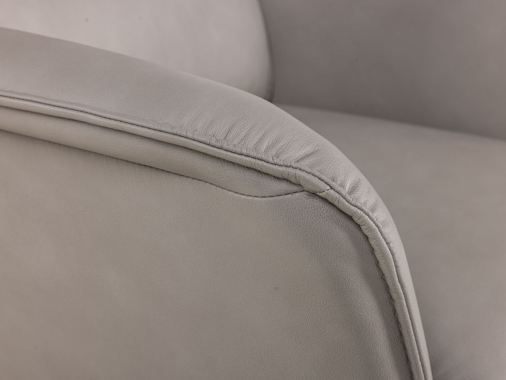 Relaxfauteuil VIVA - Grijs leder HKL-25-002-M-VIAL