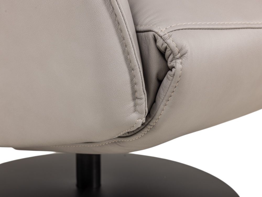 Relaxfauteuil VIVA - Grijs leder HKL-25-002-M-VIAL