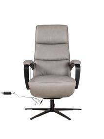 Elektrische relaxfauteuil VIVA - Grijs leder HKL-25-003-L-VIAL