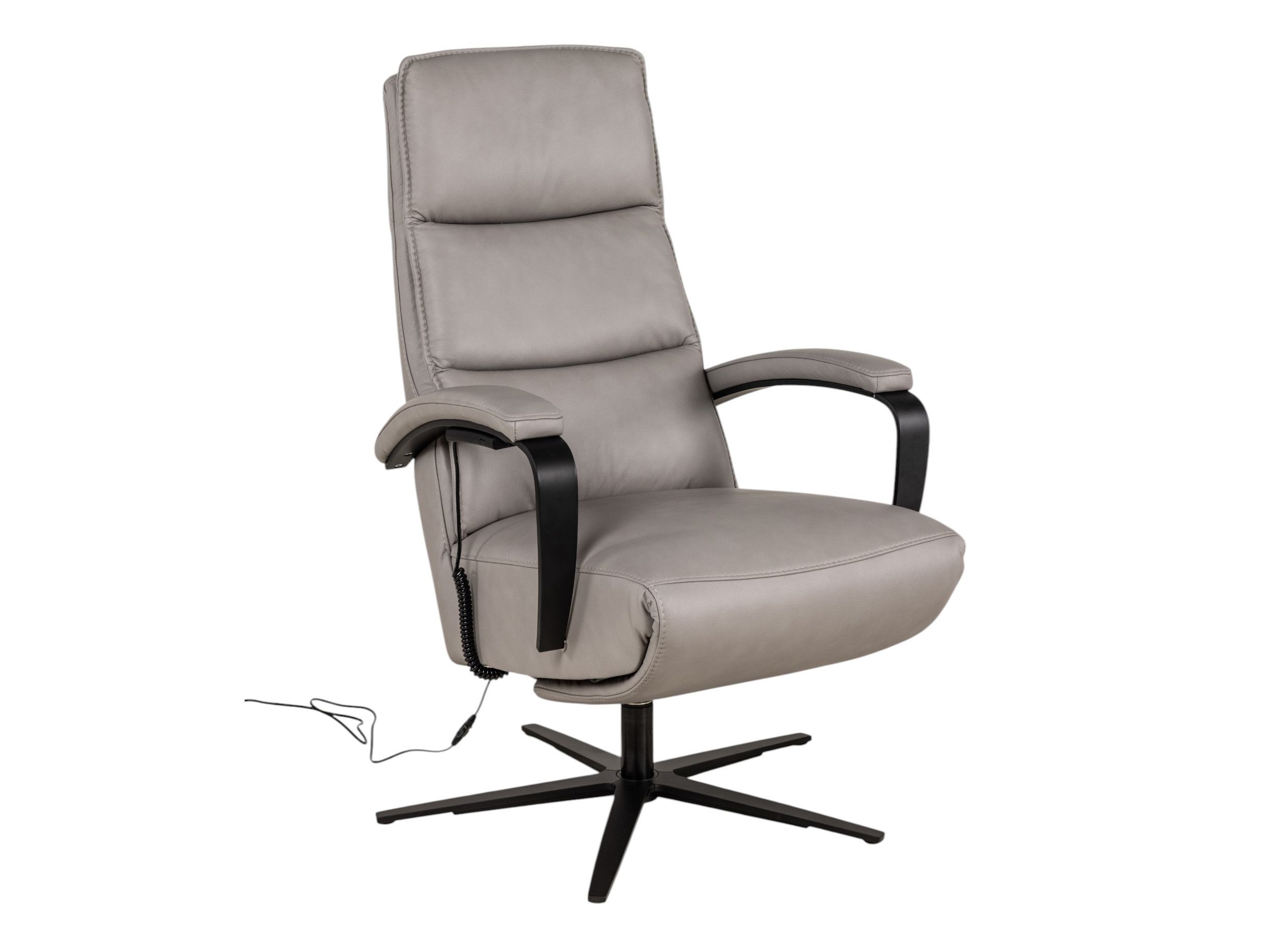 Elektrische relaxfauteuil VIVA - Grijs leder