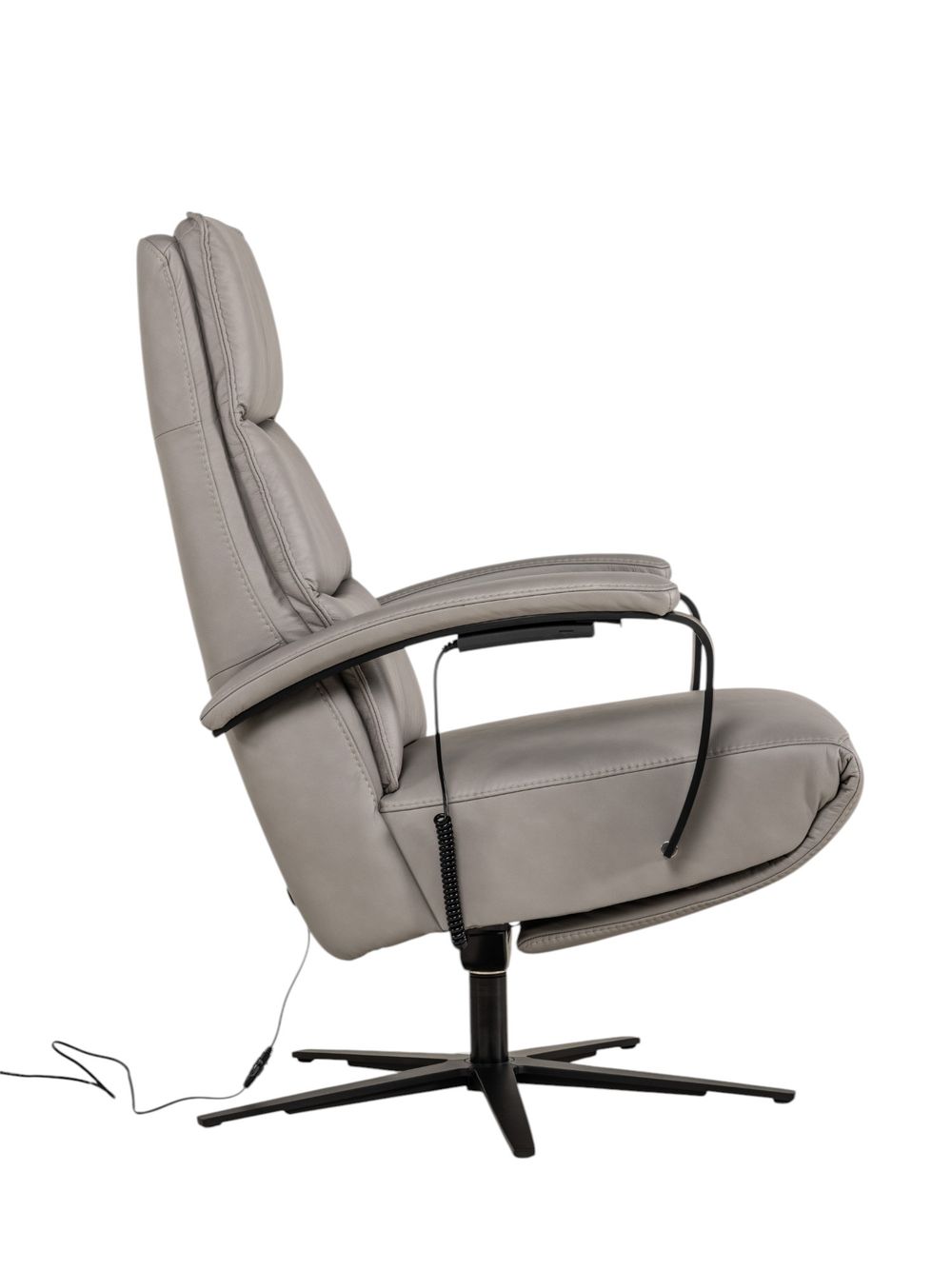 Elektrische relaxfauteuil VIVA - Grijs leder HKL-25-003-L-VIAL