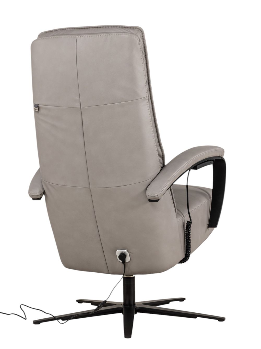 Elektrische relaxfauteuil VIVA - Grijs leder HKL-25-003-L-VIAL