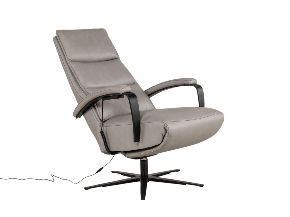 Elektrische relaxfauteuil VIVA - Grijs leder HKL-25-003-L-VIAL
