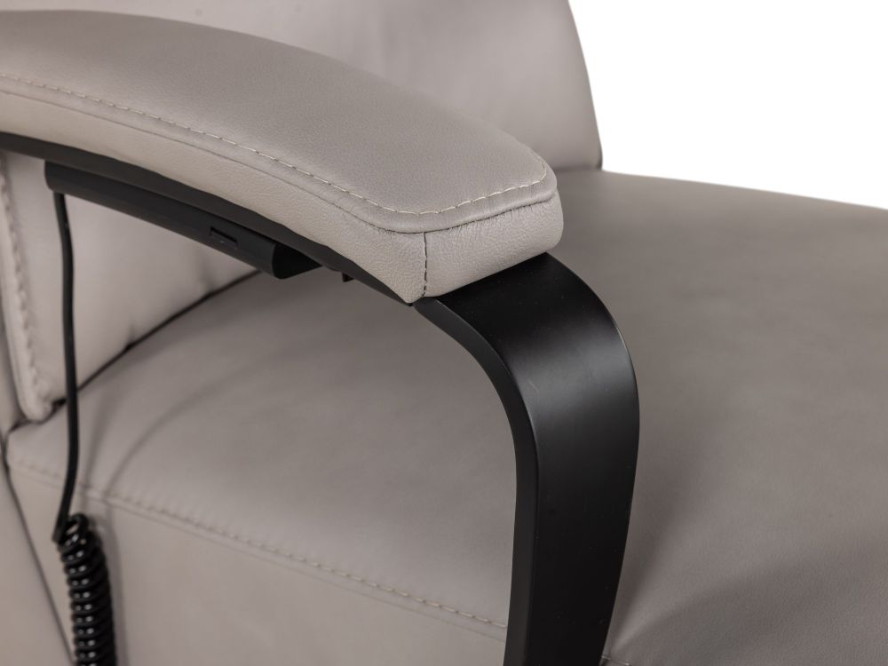 Elektrische relaxfauteuil VIVA - Grijs leder HKL-25-003-L-VIAL