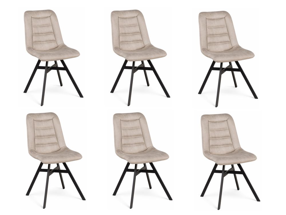 Set van 6 eetkamerstoelen NIELS - Chicago Toffee C-MXF-258-SET6