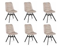 Set van 6 eetkamerstoelen NIELS - Chicago Toffee C-MXF-258-SET6