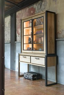 Buffetkast METALO - Natuurlijk eikenhout HEH 40966RWB