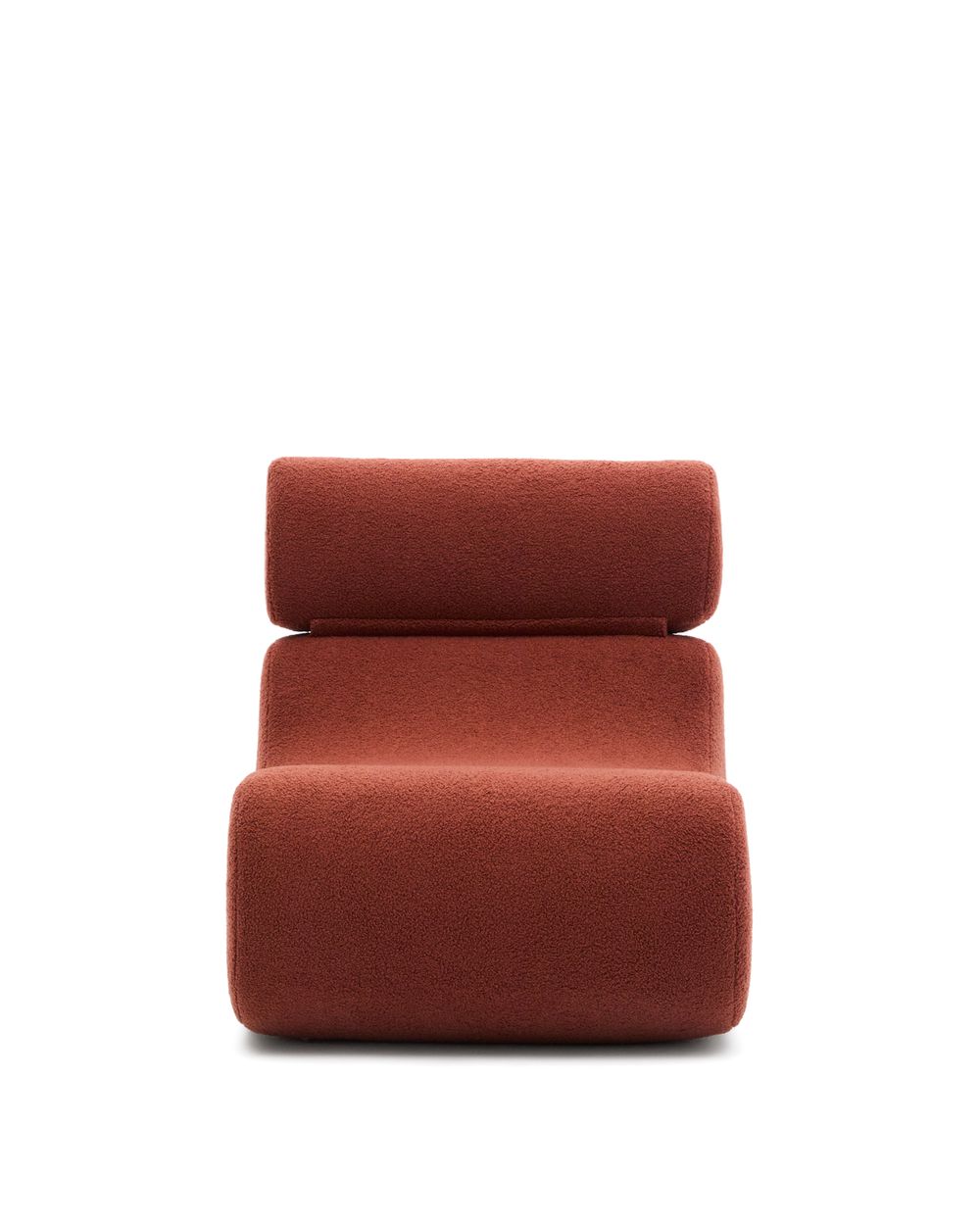 Fauteuil CLUB - Terracotta bouclÚ KAV S44210HI59