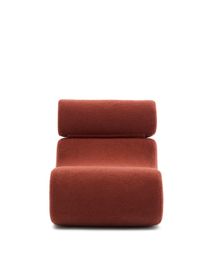 Fauteuil CLUB - Terracotta bouclÚ KAV S44210HI59