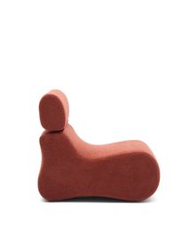 Fauteuil CLUB - Terracotta bouclÚ KAV S44210HI59