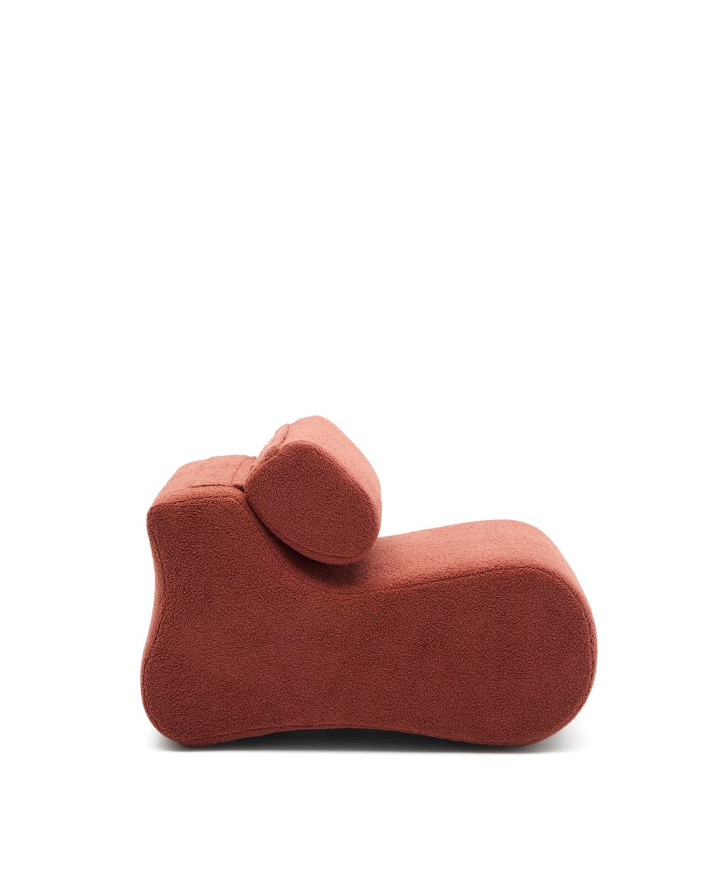 Fauteuil CLUB - Terracotta bouclÚ KAV S44210HI59