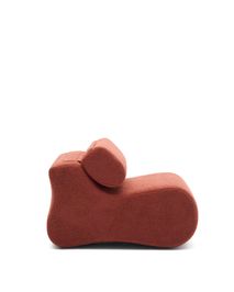 Fauteuil CLUB - Terracotta bouclÚ KAV S44210HI59