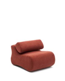 Fauteuil CLUB - Terracotta bouclÚ KAV S44210HI59