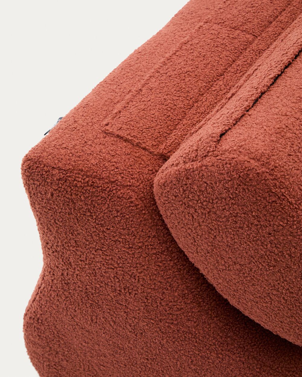 Fauteuil CLUB - Terracotta bouclÚ KAV S44210HI59