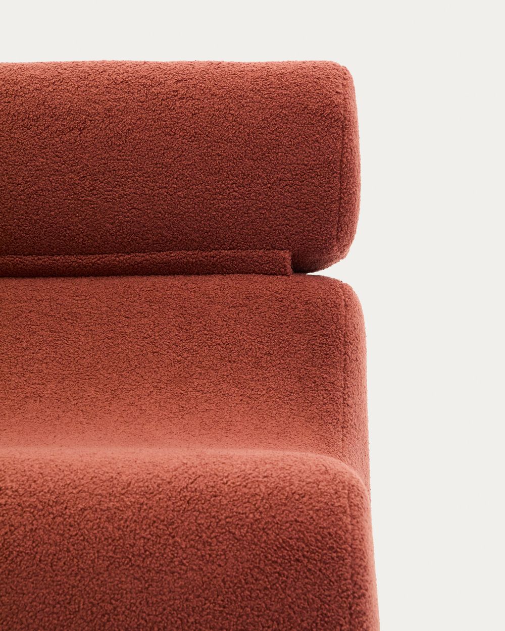 Fauteuil CLUB - Terracotta bouclÚ KAV S44210HI59