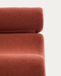 Fauteuil CLUB - Terracotta bouclÚ KAV S44210HI59