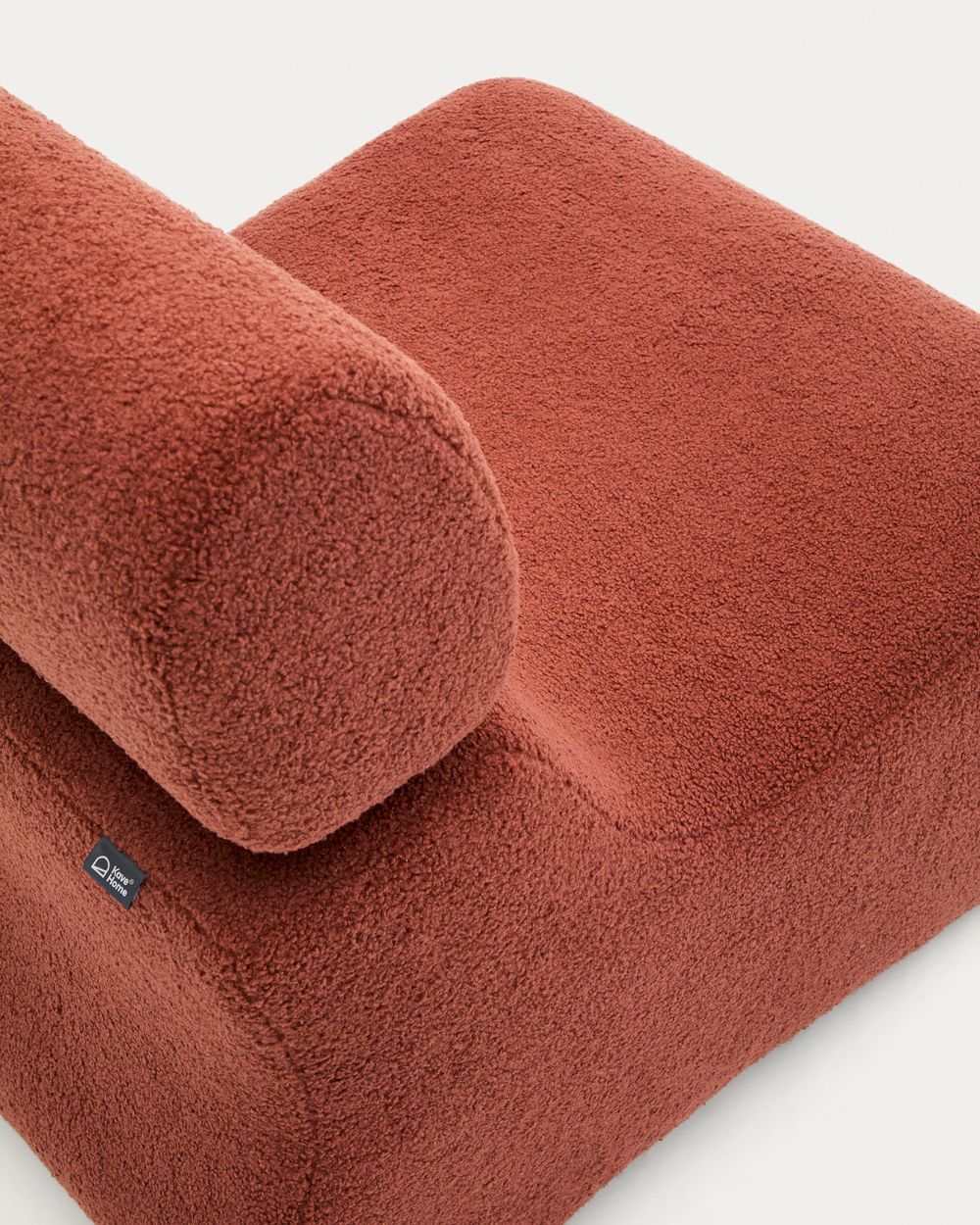 Fauteuil CLUB - Terracotta bouclÚ KAV S44210HI59