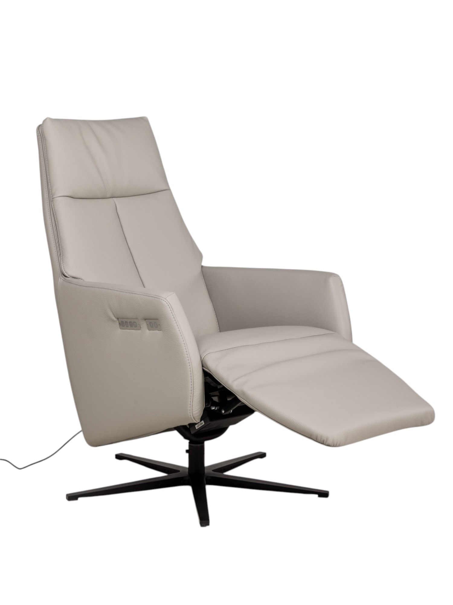 Elektr. relaxfauteuil MARIANNE - Crèmekleurig lede