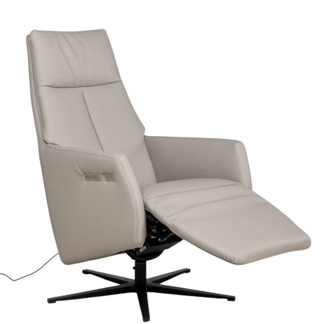 Elektr. relaxfauteuil MARIANNE - Crèmekleurig lede